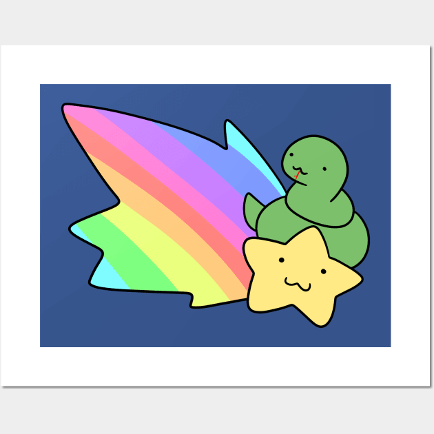 Rainbow Shooting Star Snake Wall Art by saradaboru